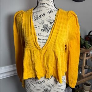 Urban Outfitters Mustard Yellow Blouse